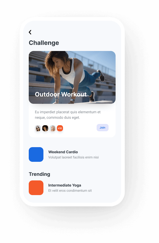 terch-startup-fitness-tracking-challenge-mobile-ui